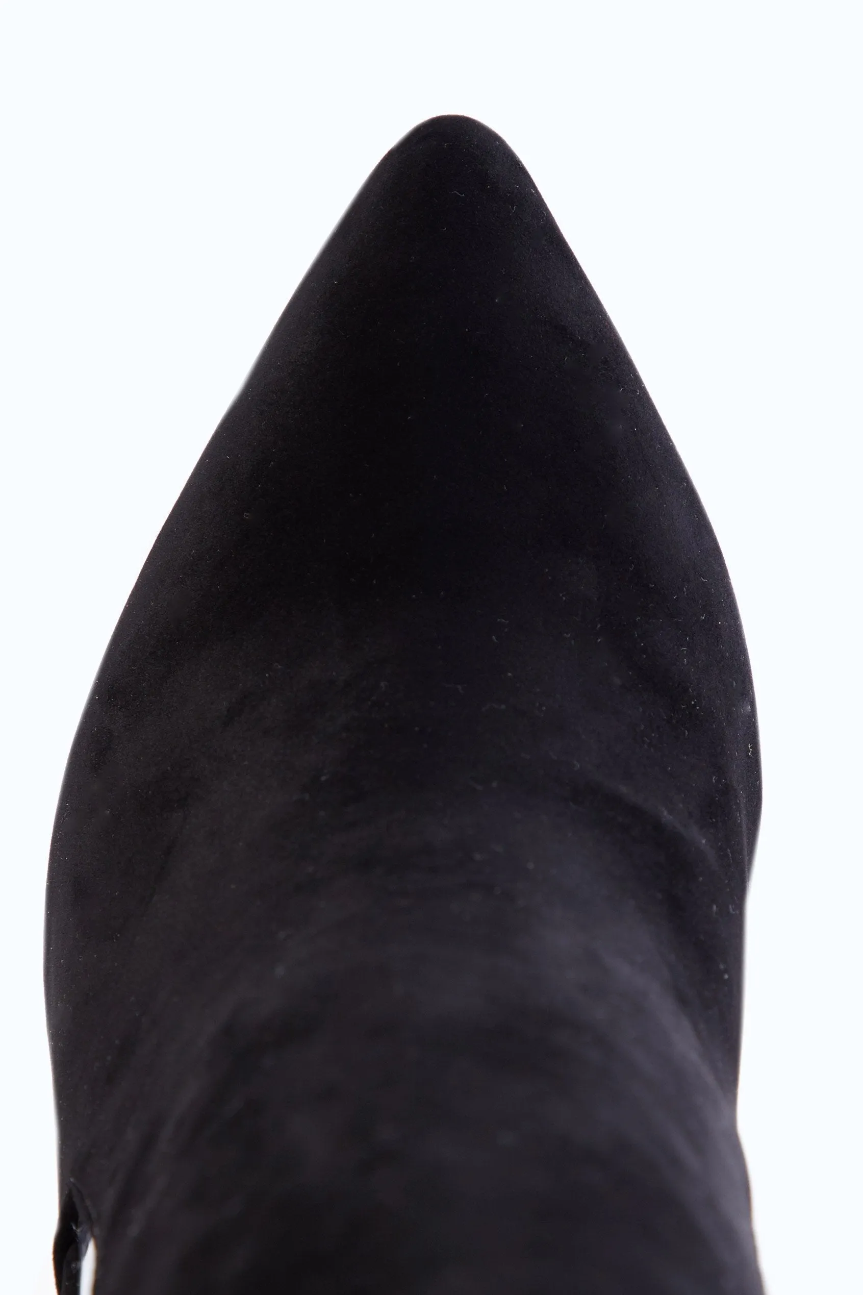 Black Faux Suede Perspects Shoe Boots