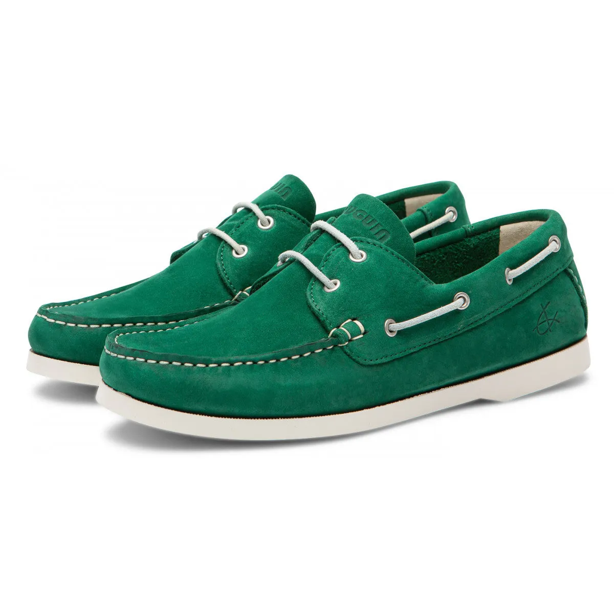 Christophe Auguin French Boat Shoe in Vert Green