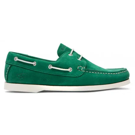 Christophe Auguin French Boat Shoe in Vert Green