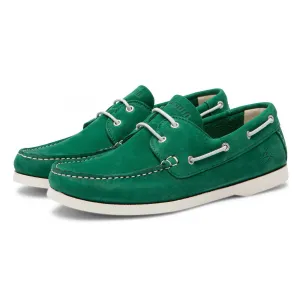 Christophe Auguin French Boat Shoe in Vert Green