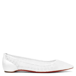 Kate draperia white ballerina flats