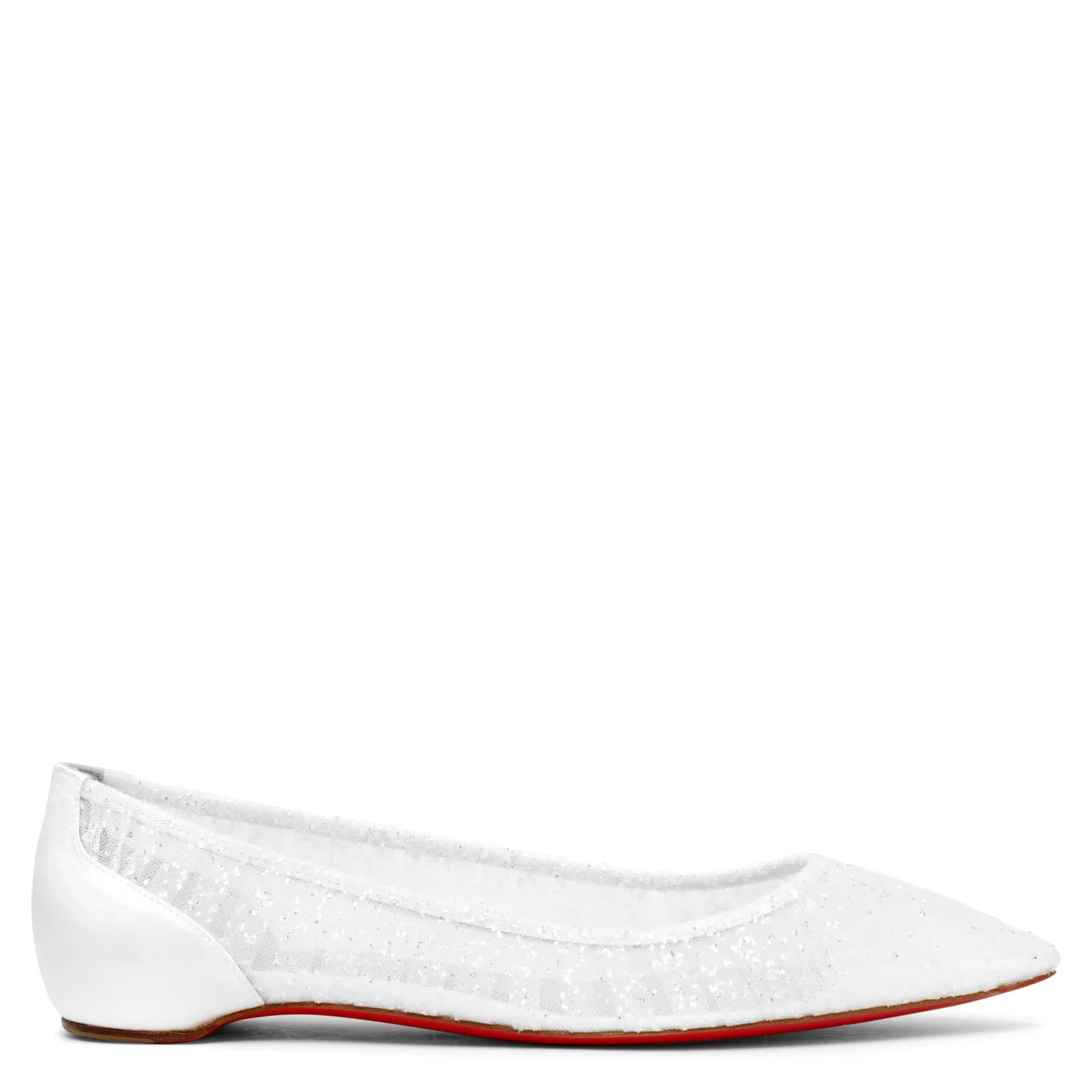 Kate draperia white ballerina flats