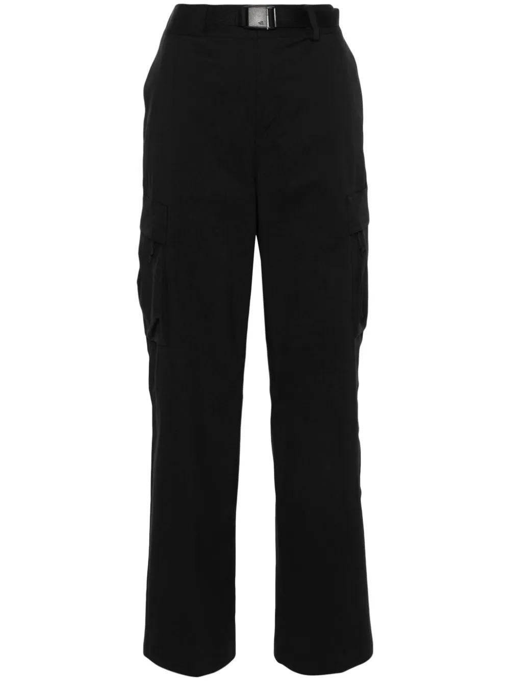 logo-print straight trousers