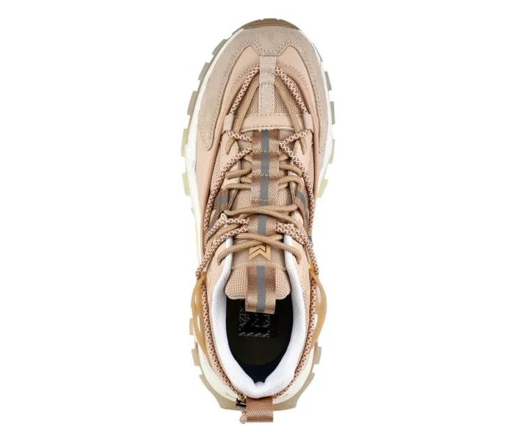 Mazino Shoes Logic Men’s Chunky Beige Sneakers