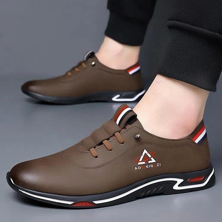 Men's casual slip-on leather shoes