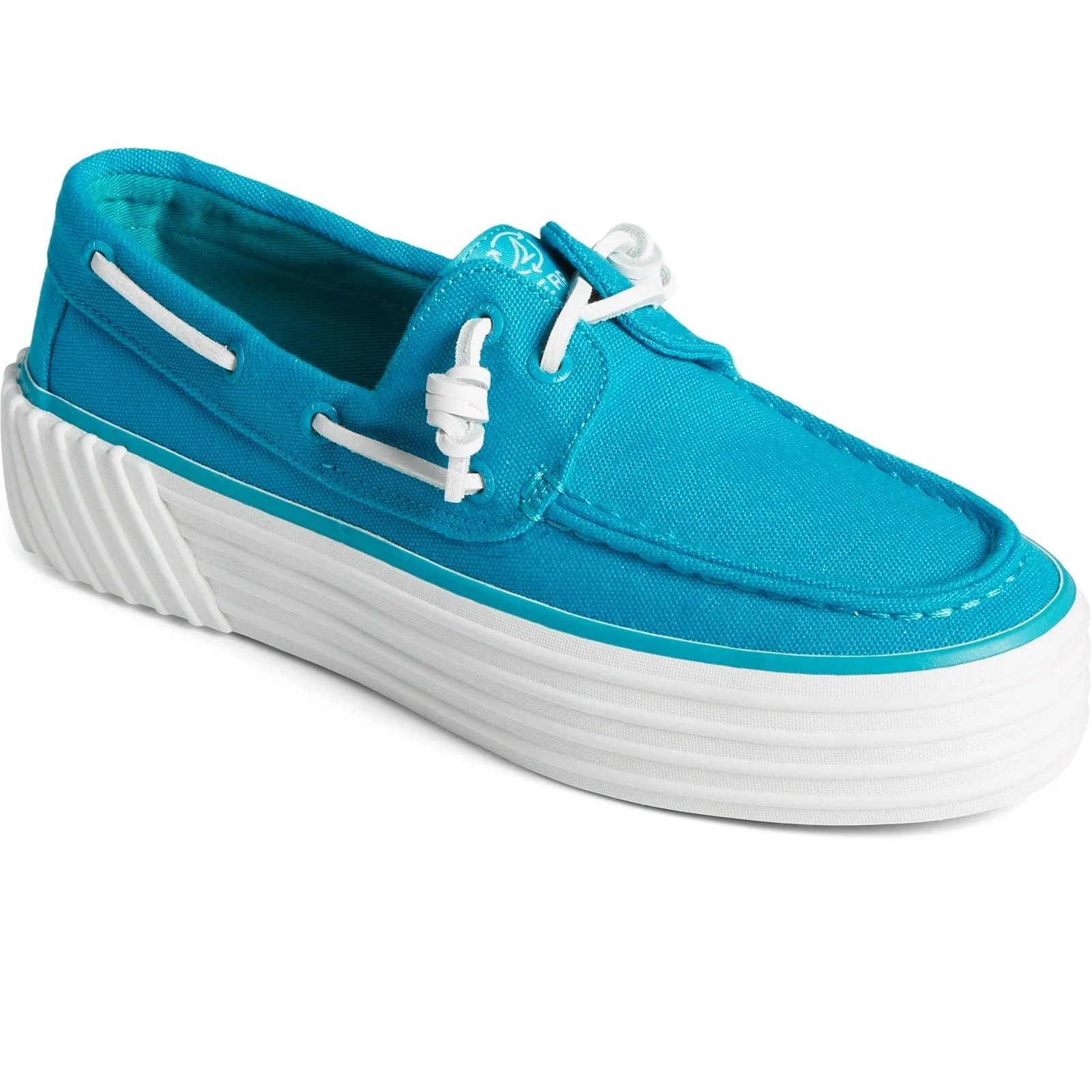 Sperry Womens Crest Platform Boat Shoes - Blue