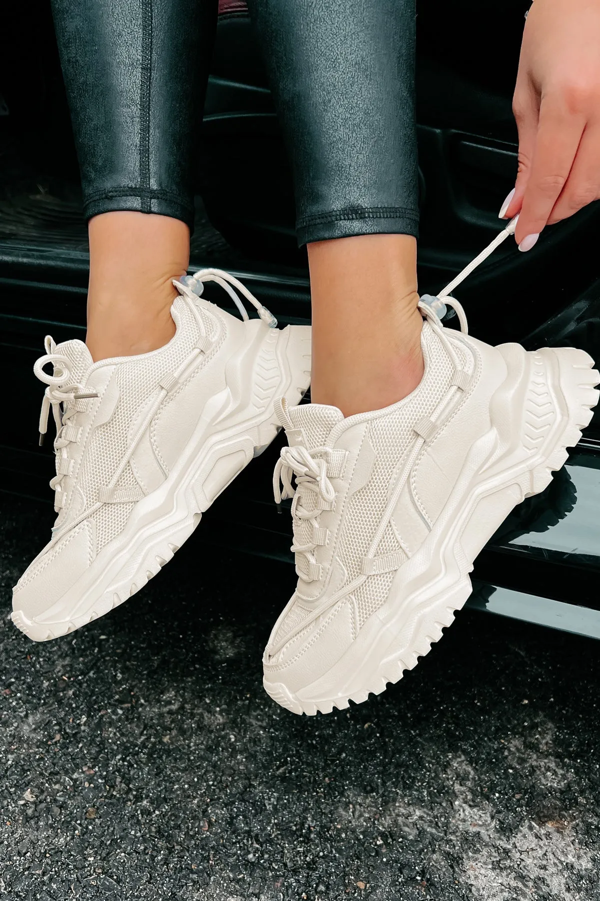 Talk Me Up Chunky Dad Sneakers (Beige)