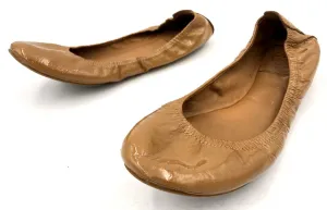 Tory Burch 'Eddie' Women's Tan Patent Leather Ballet Flats - Size 9.5 ( COA)