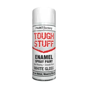 Tough Stuff Enamel White Gloss Spray Paint | 400ml