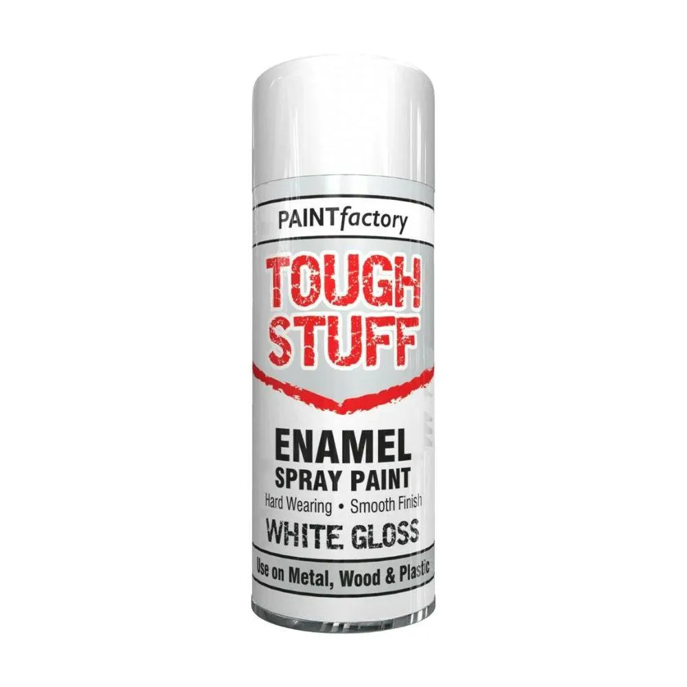 Tough Stuff Enamel White Gloss Spray Paint | 400ml