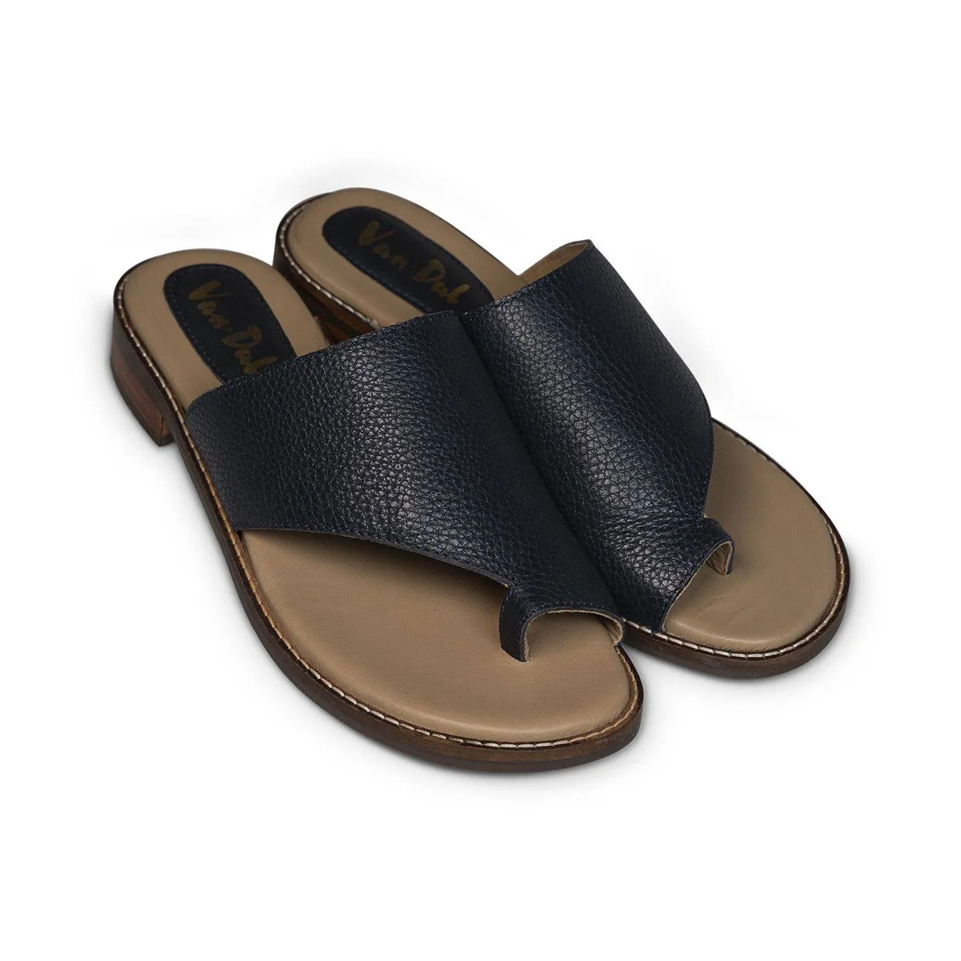 Van Dal Sundae 3343 4101 Ladies Midnight Navy Leather Slip On Sandals