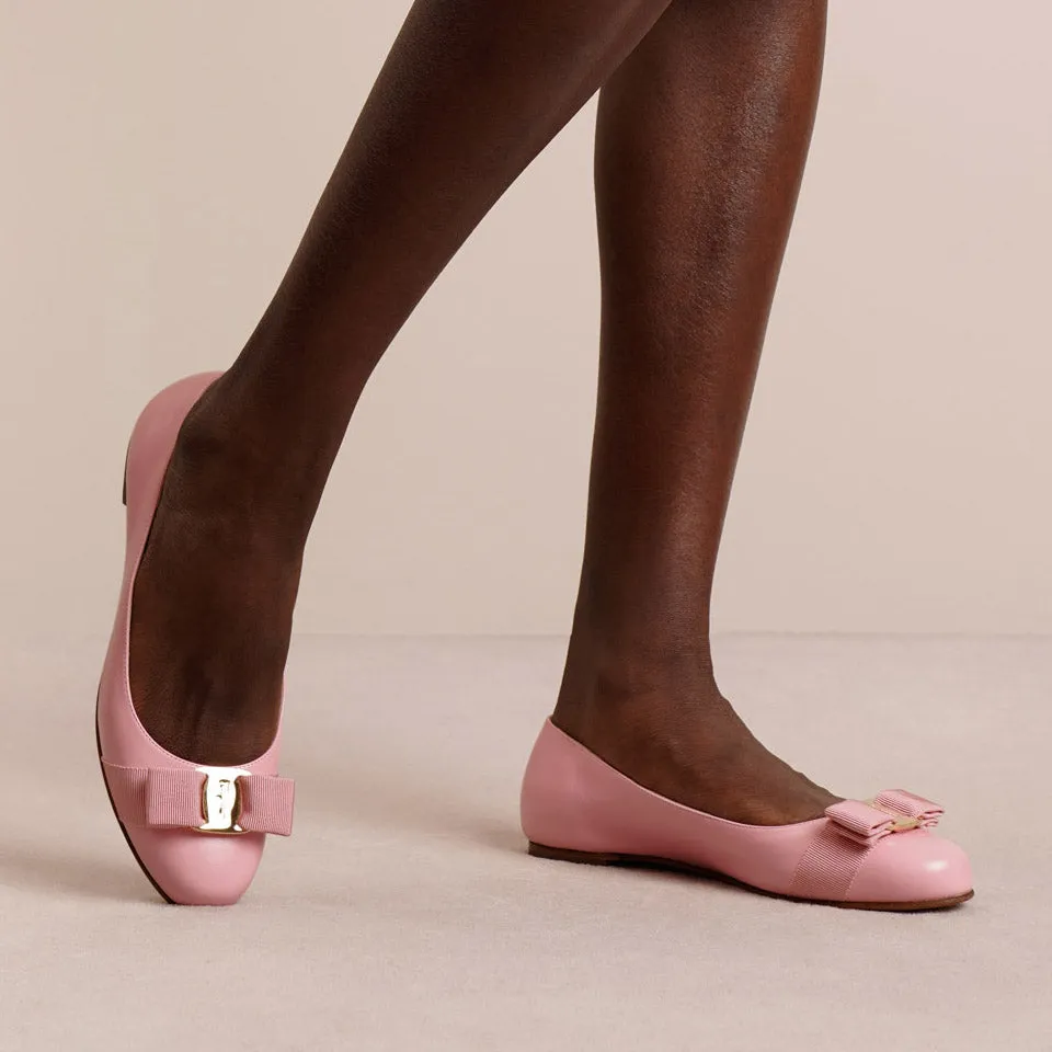 Varina 22 pink leather ballerinas