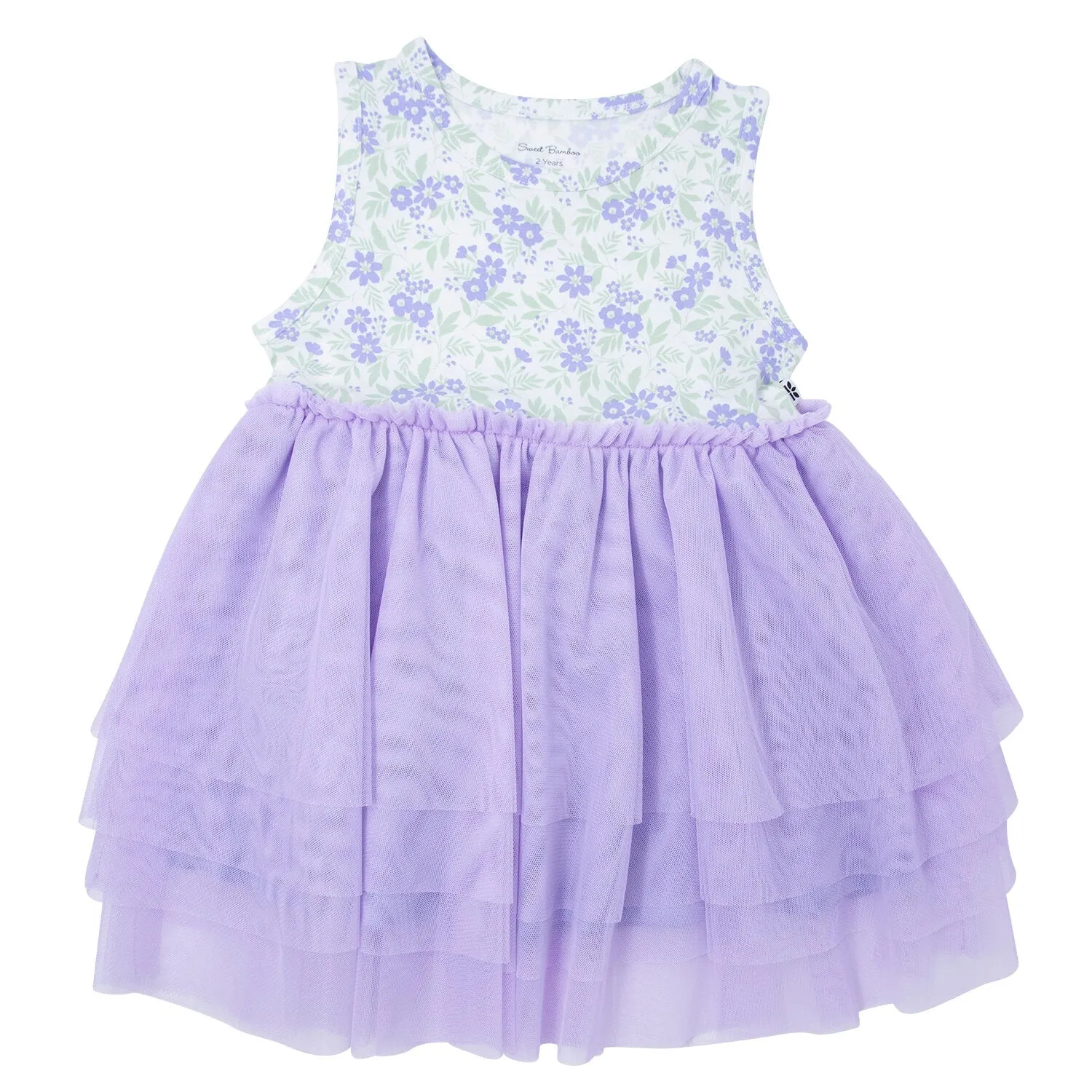 Vintage Purple Flower Tutu Dress